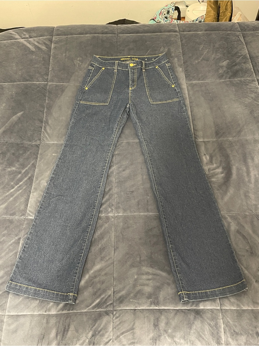 Michael Kors Dark Blue Jeans with Contrast Stitching